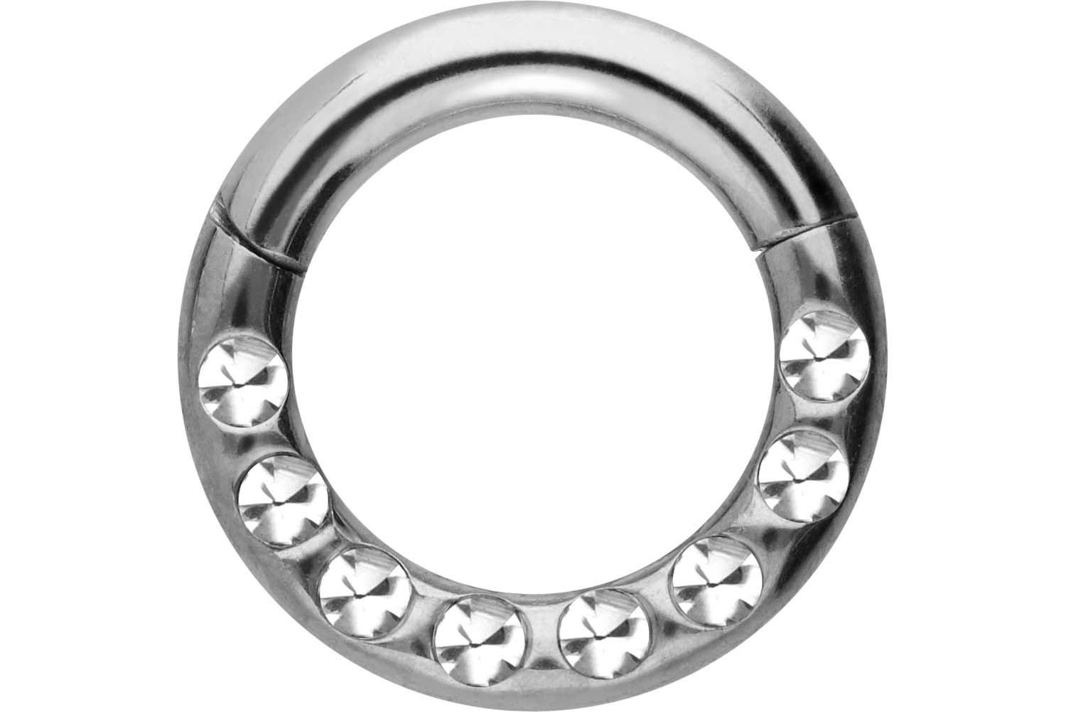 Chirurgenstahl Segmentring Clicker Piercing KRISTALLE + EPOXY ++SALE++